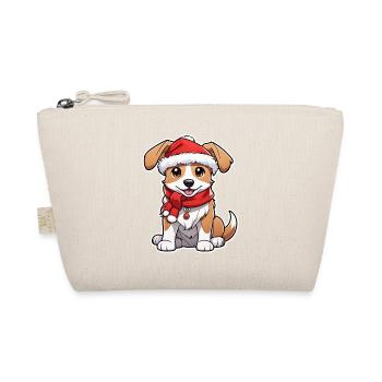 chien avec bonnet de noel - Trousse biologique - nature - Devant