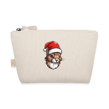 Squirrel Christmas Animal Head - Organic Pouch - nature - Front