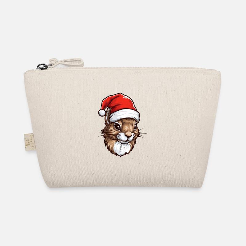 Squirrel Christmas Animal Head Organic Pouch