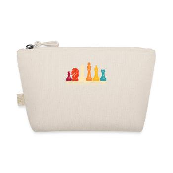 Schachspieler Silhouette Retro Vintage Strategisch - Bio-Täschchen - Natur - Vorne