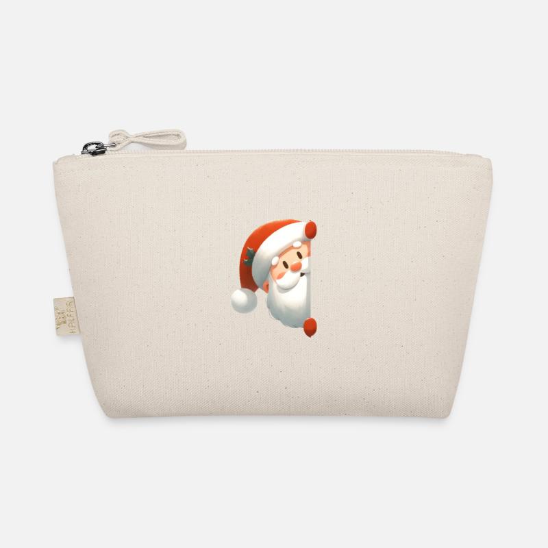 Weihnachtsmann Geschenkidee - Bio-Täschchen - Natur