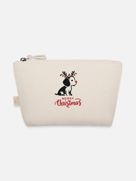 Beagle Weihnachten Winter Tiere Hunde - Bio-Täschchen - Natur