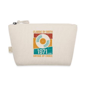1971 Vintage Vinyl Classic Geburtsjahr - Bio-Täschchen - Natur - Vorne