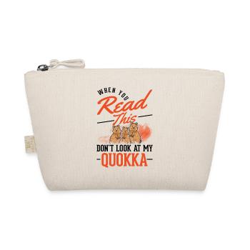 Quokka Geschenk Kurzschwanzkänguru - Bio-Täschchen - Natur - Vorne