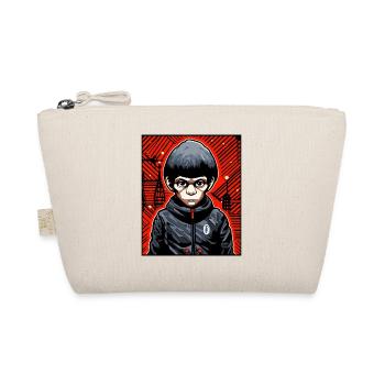 Artistic Monkey Boy Hybrid Monkey and Boy - Organic Pouch - nature - Front