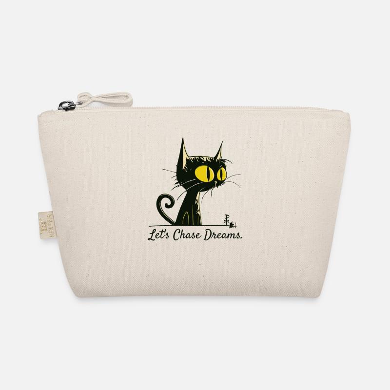 Let's chase dreams like a cute cartoon cat Organic Pouch