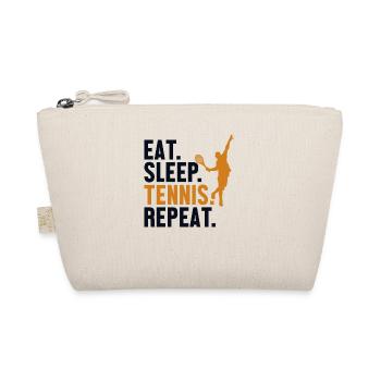 Eat Sleep Tennis Repeat Tennisschläger - Bio-Täschchen - Natur - Vorne
