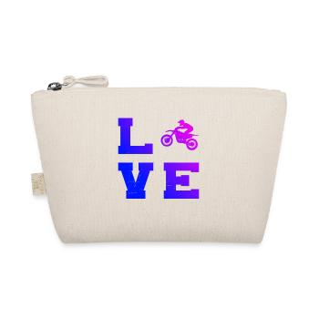 Dirt Bike Dirt Biker Motocross Supermoto Women - Organic Pouch - nature - Front