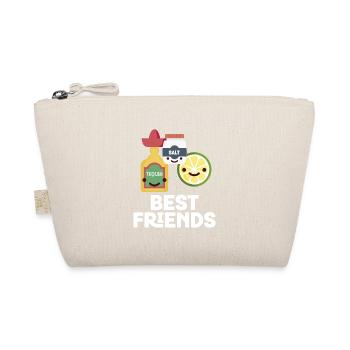 Smiling Tequila Bottle Lime _ Salt Best Friends - Organic Pouch - nature - Front