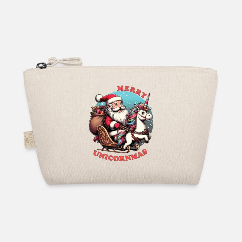 Der Weihnachtsmann hat ein Einhorn, fröhliche Einhörner Bio-Täschchen
