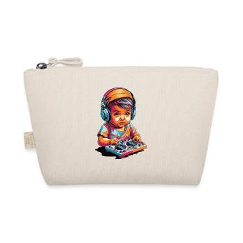 Funny DJ as Baby Music Kid Mixer Party - Organic Pouch - nature - Front