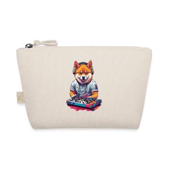Shiba Inu DJ Hund Musik und Hundeliebe Design - Bio-Täschchen - Natur - Vorne
