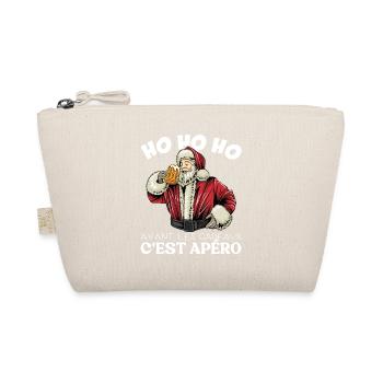 Avant Les Cadeaux C'est Apéro - Pull Moche De Noël - Trousse biologique - nature - Devant