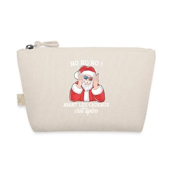 Ho Ho Ho Pull Moche Père Noël Apéro Humour Noel - Trousse biologique - nature - Devant