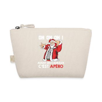 OH OH OH Cadeaux Apéro Humour Noël Famille Pull - Trousse biologique - nature - Devant