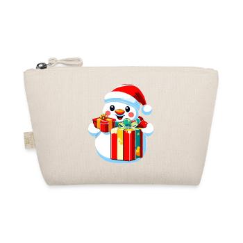 bonhomme de neige avec cadeaux - Trousse biologique - nature - Devant