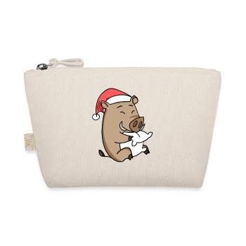 Wild Boar Christmas Pig - Organic Pouch - nature - Front