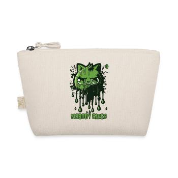 Nobody Cares: Paint Dripping Cat - Organic Pouch - nature - Front