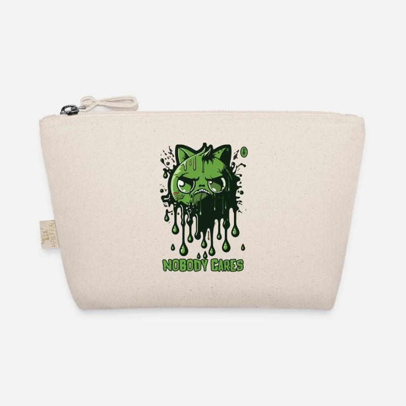 Nobody Cares: Paint Dripping Cat Organic Pouch