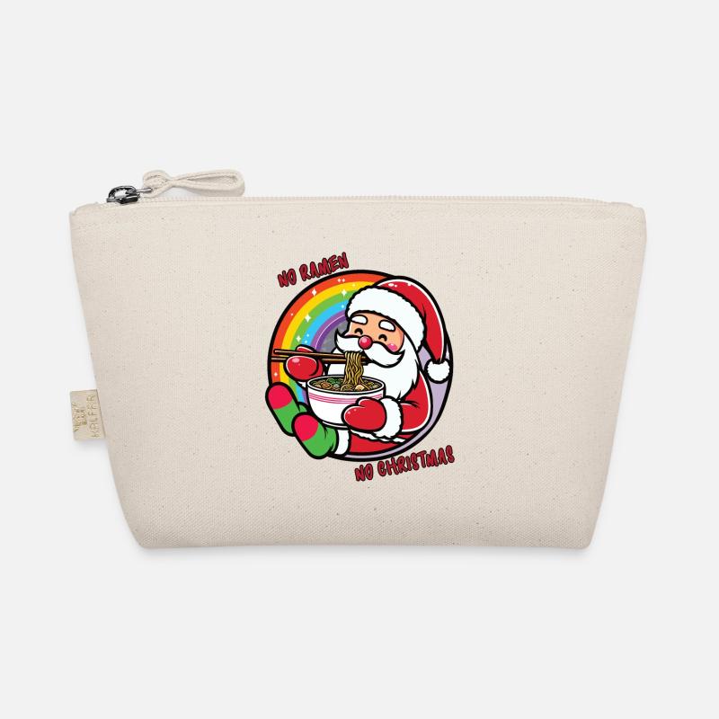 Père Noël mangeant des ramen, pas de ramen pas de Noël Trousse biologique