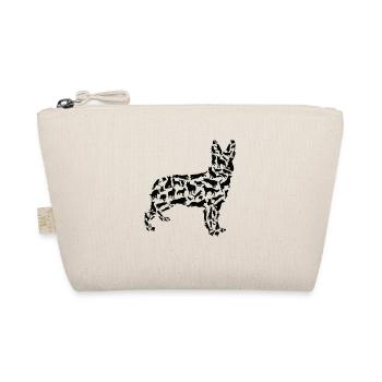 German Shepherd Dog Golden Retriever Silhouette - Organic Pouch - nature - Front