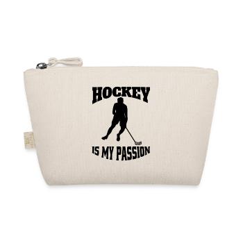 Hockey Feldhockey Geschenk Unihockey Hockeyspieler - Bio-Täschchen - Natur - Vorne