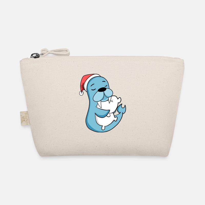 Lion de mer mignon fatigué Noël Trousse biologique