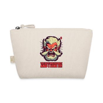 Santa Claus lookalike, you were naughty - Organic Pouch - nature - Front