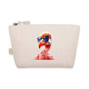 Flamingo Sunglasses Pink Love Pink Flamingos - Organic Pouch - nature - Front
