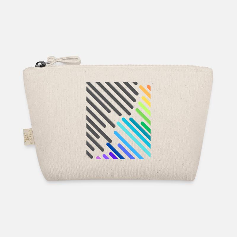 Bunte graue Streifen Bio-Täschchen