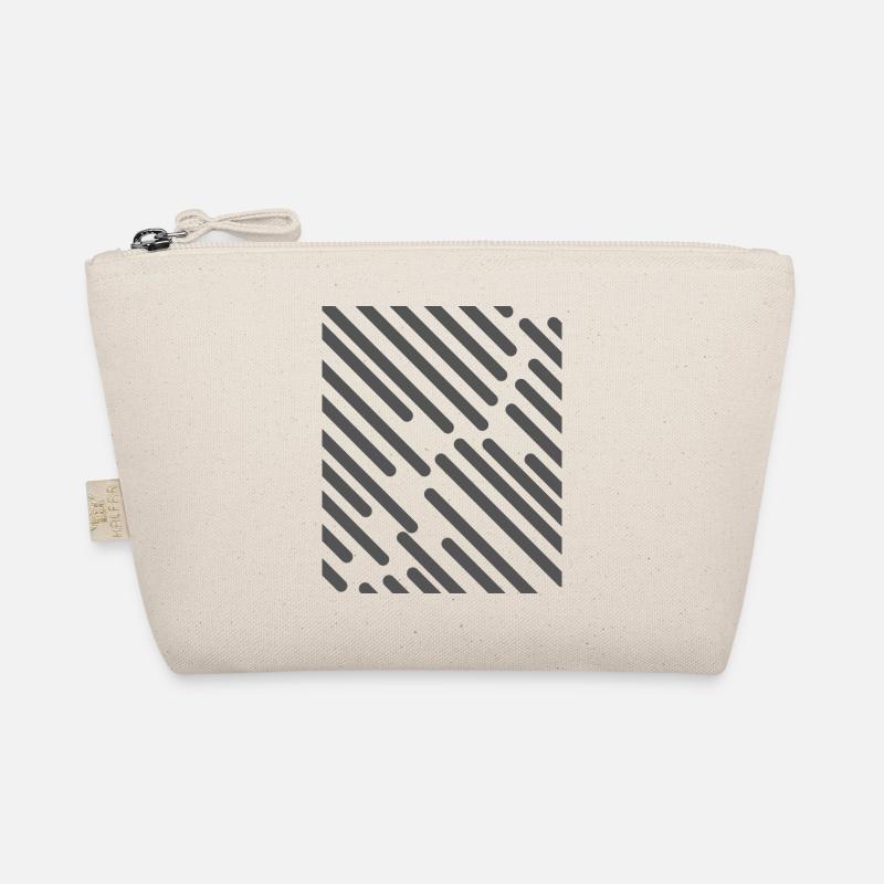 Gray stripes Organic Pouch