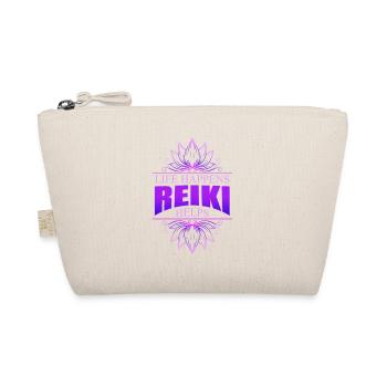 Life Happens Reiki Helps Lotus Reiki - Organic Pouch - nature - Front