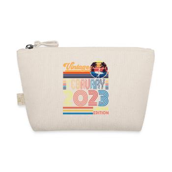 Birthday February 2023. Gift February 2023. - Organic Pouch - nature - Front