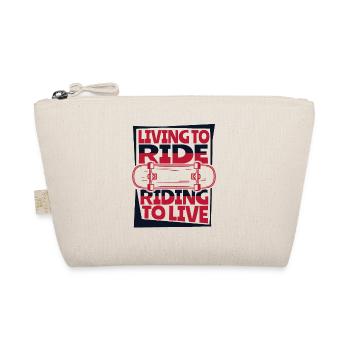 Vivre pour rouler Rouler pour vivre Skaterboy Skatepark - Trousse biologique - nature - Devant