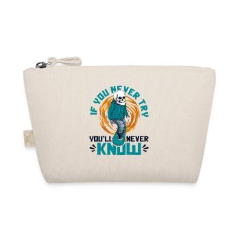Si tu n’essaies jamais, tu ne sauras jamais skatergirl - Trousse biologique - nature - Devant