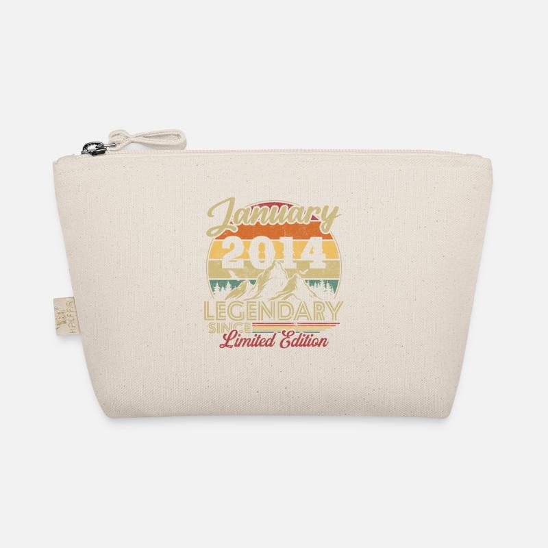 Vintage Retro January 2014 Birthday Gift Organic Pouch