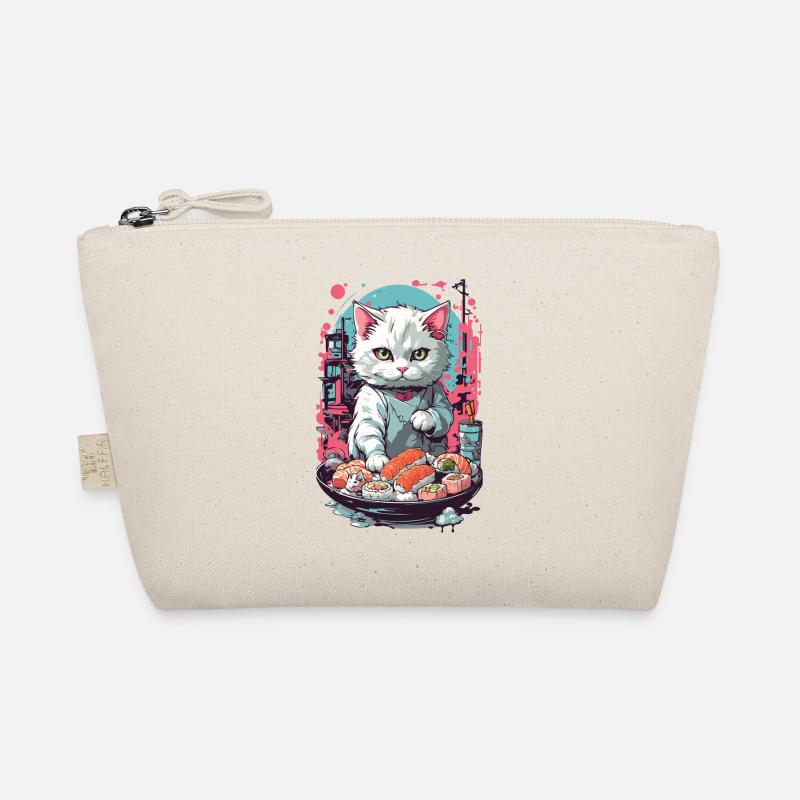 Gothic Pastel Sushi Cat Aesthetic Style Organic Pouch