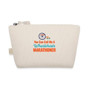 You can call me a wheelchair marathon runner with - Organic Pouch - nature - Front