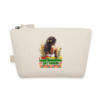 Black Queen Curly Afro - Celebrate Black History - Organic Pouch - nature - Front