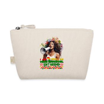 Black Queen Curly Afro - Celebrate Black History - Bio-Täschchen - Natur - Vorne