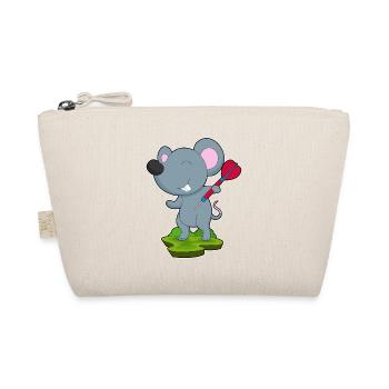 Maus Dart Dartpfeil - Bio-Täschchen - Natur - Vorne