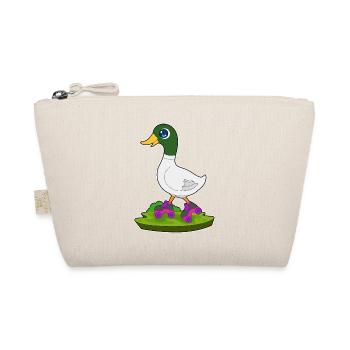 Ente Rollschuhfahren Rollschuhe - Bio-Täschchen - Natur - Vorne