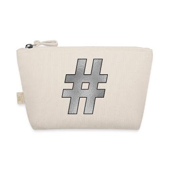 Hashtag Silber - Bio-Täschchen - Natur - Vorne