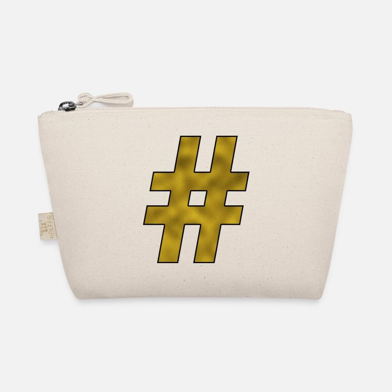 Hashtag Gold Bio-Täschchen