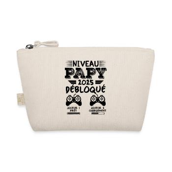 Niveau Papy Débloqué Futur Grand Père 2025 Cadeau - Trousse biologique - nature - Devant