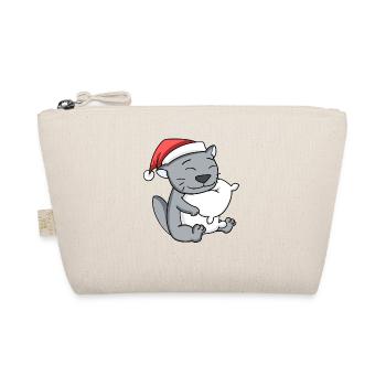 Chat Mignon British Shorthair Fatigué Noël - Trousse biologique - nature - Devant