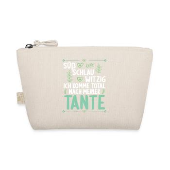 Ich komme total nach meiner Tante Nichte Neffe - Bio-Täschchen - Natur - Vorne