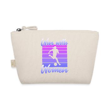 Frauenfußball, Fußball Frauen Soccer Damenfußball - Bio-Täschchen - Natur - Vorne