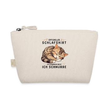 Offizielles Schlafshirt personalisiert mit Katze - Bio-Täschchen - Natur - Vorne
