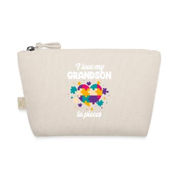 I Love My Grandson In Pieces Autism Granny - Organic Pouch - nature - Front